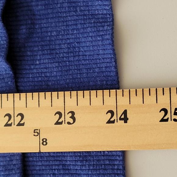 a.n.a Blue Metallic Lightweight Knit Long Sleeve High Low Sweater Women Sz XL - Picture 5 of 9